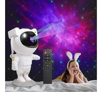 Romicta Lámpara Proyector de Galaxias y Estrellas Astronauta - Luz Nocturna LED para Techo con Temporizador y Mando, Decoración Infantil para Dormitorio, Regalo Original para Navidad y Cumpleaños