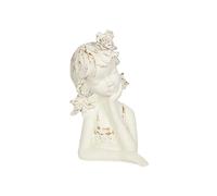 Romimex Busto Blanco Resina Niña 17 x 29 x 16 cm