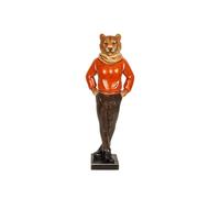 Romimex Figura Decorativa Rojo Resina Tigre 14 x 37 x 10 cm