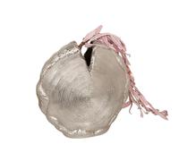 Romimex Florero Plateado Aluminio Redondo 35 x 35 x 13 cm