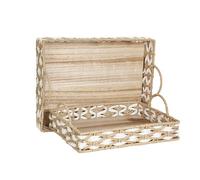 Romimex Juego de Bandejas Natural Mimbre 2 Piezas - Marca EAN: 8435700823796