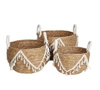 Romimex Juego de Cestos Natural 3 Piezas - Marca EAN: 8435700822904