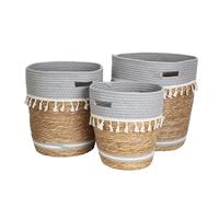 Romimex Juego de Cestos Natural 3 Piezas - Marca EAN: 8435700823109