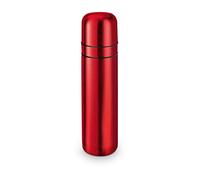 ROMINOX - Jarra térmica con 2 tapas - Rojo - Elegante cierre de rosca con apertura a presión - Dos vasos integrados 750 ml - Aire Libre Senderismo Oficina