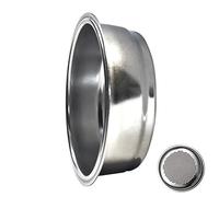 ROMIRUS Cesta de filtro portafiltro de 51 mm no presurizada, individual 10-12 g, para cafetera espresso De'Longhi ECP31.21 ECP35.31 ECP3420 ECP3630, precisión 500 agujeros, acero inoxidable 304