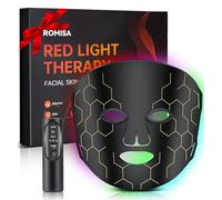 ROMISA Máscara de terapia de luz roja para cara, máscara facial de 8 a 1 colores para el cuidado de la piel, máscara de terapia de luz roja en casa, máscara de dispositivo de terapia de luz infrarroja