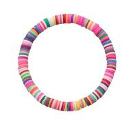 ROMISBABA 1 Pieza Bohemian Elastic Polymer Clay Bracelet Retro Stackable Wrist String Stylish Disc Bead Surfer Jewelry