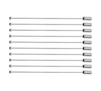 ROMISBABA 10 Imperdibles de Acero Inoxidable con Tope para Broches de Joyería, Seguro y Diseño Elegante, Ideales para Bodas y Fiestas, Paquete de 10 Unidades Plata