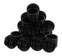 ROMISBABA 10 Piezas Aislador de Poste de Tubo Aisladores de Cercas para Alambre Negro para Poste de Cerca de 25mm PC en Granja y Bricolaje