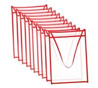 ROMISBABA 10 Piezas Archivo Transparente Reutilizable para Borrado Seco de Fundas Portátiles para Organizador Práctico y Compacto con Cierre Seguro para Facturas y Órdenes de Trabajo