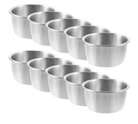 ROMISBABA 10 Tazas de Acero Inoxidable para Mojar Salsa Construcción Resistente, Recipiente Moderno para Salsas, Adecuado para Restaurantes y Picnics