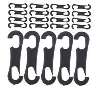 ROMISBABA 100 Ganchos de Plástico para Fijación de Fundas y Cojines de Asiento de Coche Diseño Plano Antideslizante Accesorios Resistentes para Interior de Vehículo Uso Versátil para