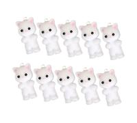 ROMISBABA 10piezas Colgantes De Gato Coloridos Para Joyas Encantos De Plantilla De Gato Para Pulseras y Collares Accesorios De Manualidades Adorables