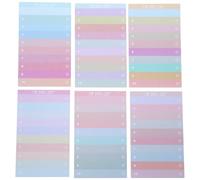 ROMISBABA 12 Blocs de Notas Adhesivas Diseño Arcoíris, Planificador para Estudio y Hogar, Papel Práctico y Colorido para Organizar Apuntes y Planes Color Aleatorio