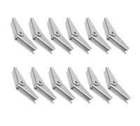ROMISBABA 12 Piezas Anclajes de Pared de Alta Resistencia, Anclajes de Palanca, Hierro Galvanizado, M8, Plata, para Maquinaria y Automoción, Reparaciones Marcha y Proyectos DIY