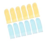 ROMISBABA 12piezas Cepillos De Dedo Para y Gatos Limpieza Efectiva y Precisa Diseño Ergonómico Para Pequeñas y Material Lavables y Reutilizables Amarillos y
