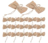 ROMISBABA 15 Lazos Rústicos y Añadir Ambiente Alegre de Arpillera 15 Piezas para Envolver Regalos para Decoración de Bodas y Fiestas