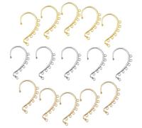 ROMISBABA 15 Piezas Ganchos Para Pendientes Diy Gancho De Alambre Para Oreja 6 Agujeros Accesorios Para Hacer Aretes Mujeres Sin Perforación Para Crear Joyas Personalizadas