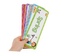 ROMISBABA 16 Piezas Tarjetas Flash Inglés Meses y para Juego Educativo para Jardín de Infancia y Casa Refuerzo de Vocabulario y Habilidades Lingüísticas