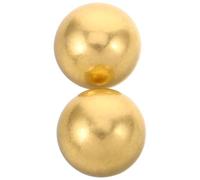 ROMISBABA 2 Bolas de Cobre Puro para Bebedero de Pájaros Esferas de Latón Macizo de 2 CM para Estanque de Jardín Bola Decorativa para Purificación Natural del Agua en Exteriores