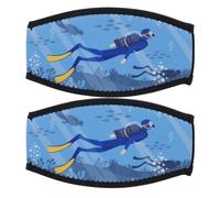 ROMISBABA 2 Correas para de Buceo de Neopreno Funda Antienredos para Gafas de Natación Banda Cabello para Deportes Acuáticos Accesorios para Buceo y Snorkel 2 Piezas
