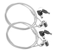 ROMISBABA 2 Juegos Candado Cable Seguridad Portátil Laptops y Tablets Mecanismo con Llave Resistente Compatible con Ranuras Estándar Uso Exterior