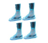 ROMISBABA 2 Pares Cubrezapatos Impermeables de Tubo XL para Hombre y Mujer Cubrebotas Antideslizantes de PVC Transparente y Resistente Protección Práctica contra Lluvia y Barro Paquete de
