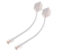 ROMISBABA 2 Piezas Adaptador Convertidor de Teléfono Compacto y Duradero Conexión Estable y Transmisión para Líneas Telefónicas Pack