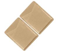 ROMISBABA 2 Piezas Billetera Adhesiva para Teléfono con Doble Bolsillo PU Tarjetero Delgado para Tarjetas Identificación Resistente Humedad Residuos de Unidades Compatible con Fundas