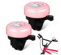 ROMISBABA 2 Piezas Campana Bicicleta Infantil Metal Diseño Unicornio Fácil Instalación Seguridad para Bicicletas y Scooters