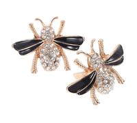 ROMISBABA 2 Piezas Clip para Zapatos de Mujer Diseño de Abeja Metálico y Decoración Gemas de Imitación Accesorios Decorativos para Fiesta y Uso Diario Hebillas Ligeras y Fáciles de