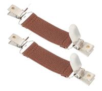 ROMISBABA 2 Piezas Clips Elásticos para Suéter y Sombrero Hebillas Vintage para Cárdigan Sujetadores Multifuncionales para Cuello y Chal Pack de Unidades Marrón