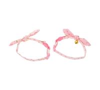 ROMISBABA 2 Piezas Collares Ajustables para Perros y Gatos con Campana Collar Floral para Cachorros y Gatitos Accesorio de Moda para Niñas Fiestas y Sesiones de