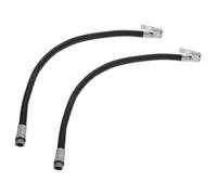 ROMISBABA 2 Piezas Kit de Manguera Extensión Inflador de Neumáticos con Manómetro Accesorio de Goma Resistente para Coches Bicicletas y Vehículos Eléctricos Fácil Conexión y Portátil