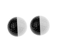 ROMISBABA 2 Piezas Pelotas de Golf Doble Color para Entrenamiento de Putting y Swing Bolas de Práctica de Alta Visibilidad para Control de Distancia para Golfistas