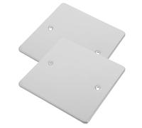 ROMISBABA 2 Piezas Placa de Cubierta para Interruptor de Luz Plateada de Acero Inoxidable Cuadrada, Resistente a Rayaduras y Segura, Adecuado para Cualquier Habitación U Oficina