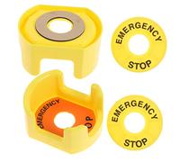 ROMISBABA 2 piezas Protector de Botón de Parada de Emergencia Cubiertas Protectoras para Interruptores Señal de Advertencia Resistentes y Duraderas para Maquinaria Hogar y Elevadores