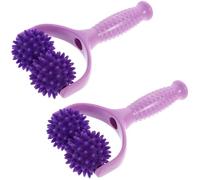 ROMISBABA 2 Piezas Rodillos Masaje Corporal Y Forma con Bolas Espinosas Herramienta Manual para Masaje Profundo y Relajación Muscular Color Púrpura Portátil para Yoga y Recuperación