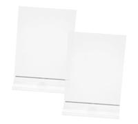 ROMISBABA 2 piezas Soporte T Shape de Expositor Transparente para Menús Carteles y para Restaurantes Oficinas y Tiendas Pack Integración de Código Qr