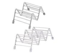 ROMISBABA 2 Piezas Soportes para Tacos de Acero Inoxidable de Diseño Resistente para Tacos Burritos y Sándwiches Fácil Limpieza para Cocina