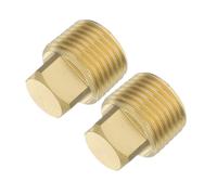 ROMISBABA 2 Piezas Tapón de Drenaje de Latón para Barco Rosca Externa Bspt - Resistente la Corrosión Marina Sellado Profesional para Sistemas de Drenaje Náuticos