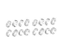 ROMISBABA 2 Series Anillos Para Dedos Pies Abiertos De Plata Anillos Ajustables Para Nudillos Joyería Femenina Para Verano Y Playa 8 Piezas*2