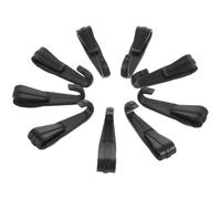 ROMISBABA 20 Clips Gancho para Casco Negro de Plástico, Soporte Compacto Que Previene la Caída de Linternas de Cabeza, Accesorios Seguros para Casco de Obra
