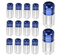 ROMISBABA 20 Piezas Botellas Pequeñas Plástico Transparente con Tapa para Pastillas Frascos Reutilizables para y Estuche de Viaje Compacto para Hombre Bolsillo