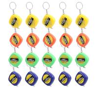 ROMISBABA 20 Piezas Cinta Métrica Retráctil Portátil Llavero, Herramienta de Medición Cuadrada de Plástico y Acero, Diseño Detallado y Práctico para Mediciones DIY y Color Color Aleatorio