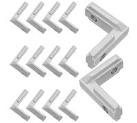 ROMISBABA 20 Soportes Para Estantes Con Ranuras De Esquina Integradas Soportes En L Para Muebles De Madera Conectores De Esquina Para Muebles