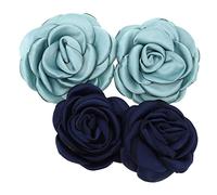 ROMISBABA 2pares Flores De Tela Para Zapatos Adornos De Tela De Flores Decorativas Bordes Quemados y Verde De Nilo Para Diy y Decoración De Eventos