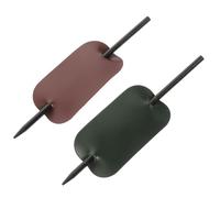 ROMISBABA 2piezas Accesorios para Cabello de Cuero Pu Clips para Moño Sujetadores de Coleta para Mujer con Palillo Versátiles para Peinados Elegantes y Diferentes de Cabeza Verde y Burdeos