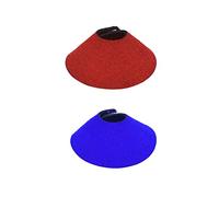 ROMISBABA 2piezas Collar Isabelino para Loros y Agapornis Recuperador y Protector Anti-mordeduras con Cono Rojo y Azul Accesorios Prácticos para Aves Mascota