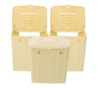 ROMISBABA 3 Piezas Caja Nido para Pájaros de Plástico Resistente, Caseta Colgante para Jardín y Patio, Estuche de Incubación Práctico para Reproducción de Aves Pequeñas